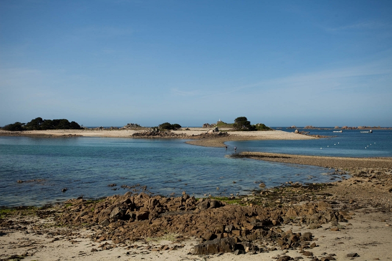 IMG_0750.jpg - port Blanc (pévénan) l'ile aux dames que l'on peut visiter à pied en faisant attention à la marée !! pas comme ces deux demoiselles qui etaient un peu en retard !