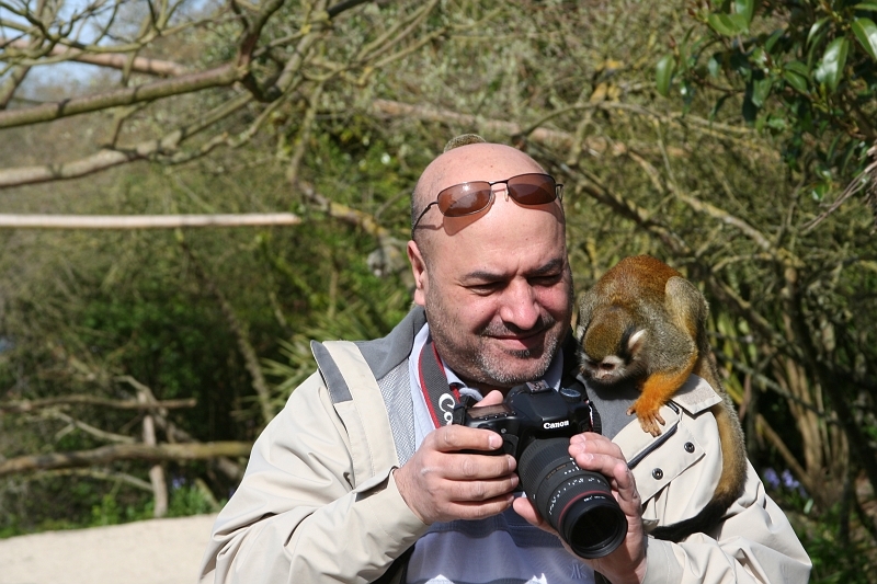 IMG_7629.JPG - je n'aime pas trop pour les galleries publiques me mettre en scène , mais la photo est excellente avec le petit macaque qui regarde la photo :)